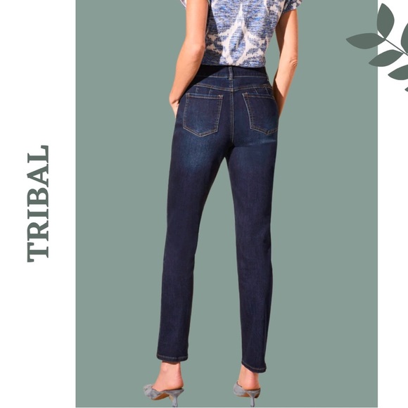 Tribal SOPHIA CURVY 32 INCH
STRAIGHT LEG JEANS Deep Ocean Size 2 - Picture 2 of 10
